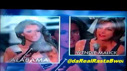 Miss Alabama final question on Miss USA 2013