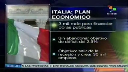 Italia invertirá tres mil millones de euros en obras públicas