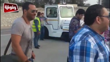 ماجد المصرى وأحمد رزق من مطار الغردقة