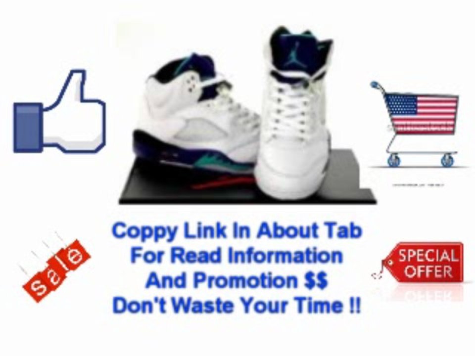 (* View features Mens Nike Air Jordan 5 Retro Basketball Shoes GRAPES White  New Emerald Grape  Ice  Black 136027-108 Size 10 Best Buy%)