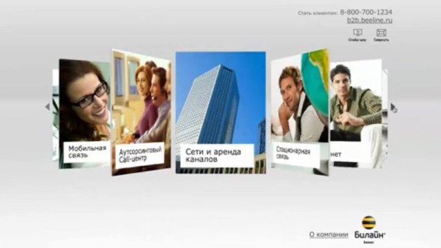 Презентация сайта Beeline