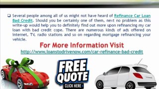 Why Refinancing Car Loans With Bad Credit