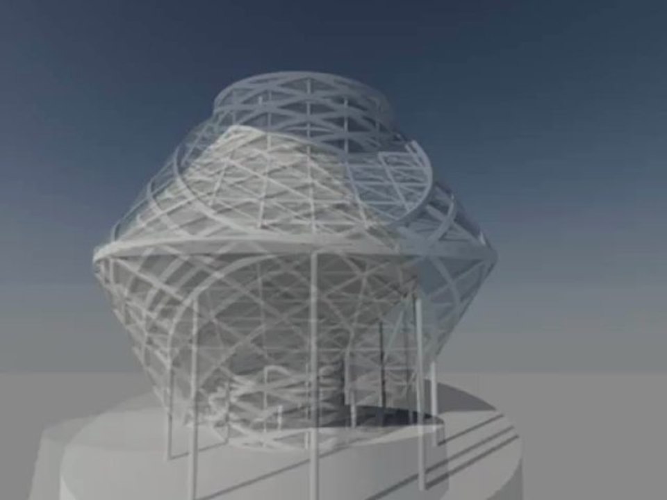 Cone biaisé et cylindre AutoCAD