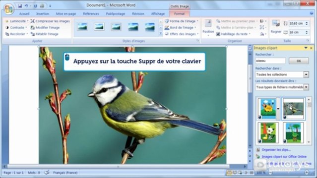 Comment insérer des images avec Word 2007 ?