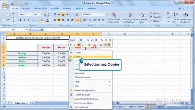 Comment importer des éléments depuis Excel avec Word 2007 ?