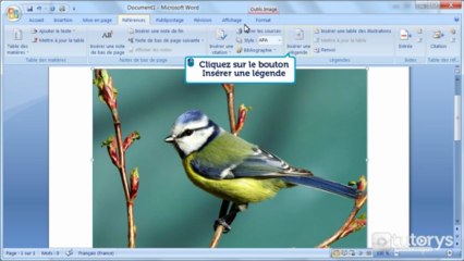 Comment insérer des légendes avec Word 2007 ?