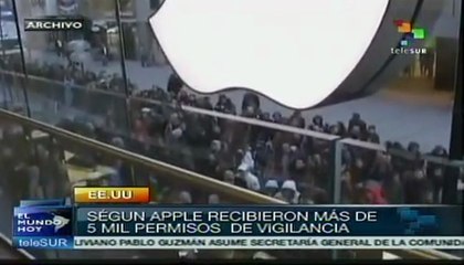 Apple revela solicitud de información de EE.UU.