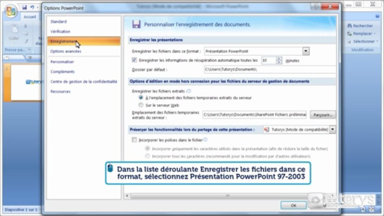Comment assurer la compatibilité de vos présentations PowerPoint 2007 ?