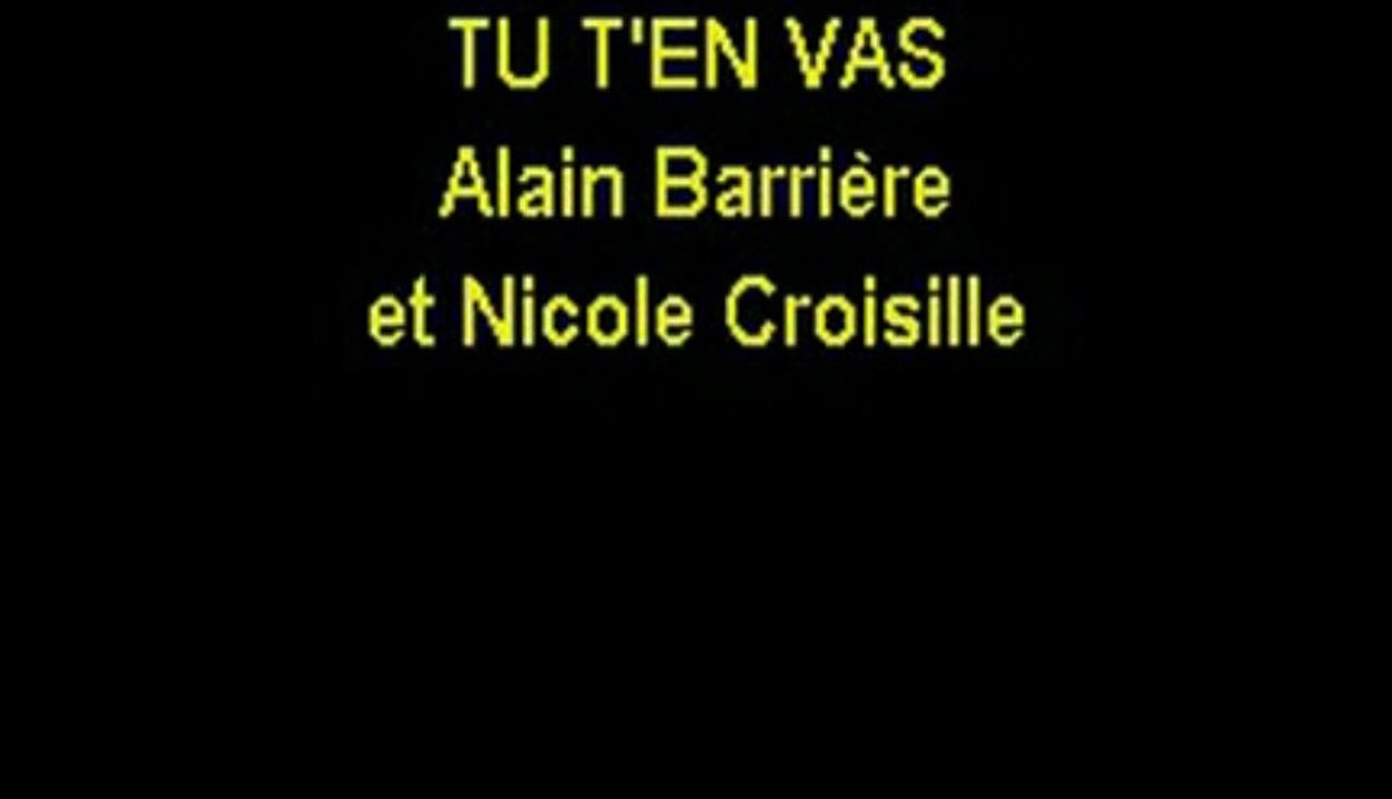 Karaoke - Tu t'en vas avec voix d'homme