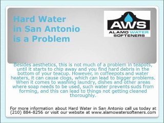 Hard Water in San Antonio is a Problem (daily)