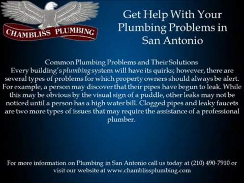 Getting Help With Your Plumbing Problems in San Antonio