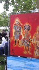 exposition de tableaux au parc de cérisier d'argenteuil avec l'artste-peintre Blaise