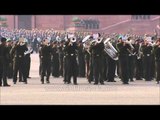 Unit of armies blowing trumpet at Rashtrapati Bhawan