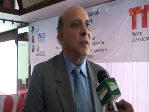 Mr.Jamil A. Naz Director in Pakistan for Messe Dusseidorf talking with Jeevey Pakistan News.
