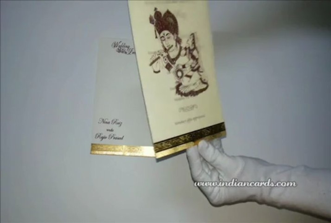 W-5150,250 GSM, Matte Ivory , Indian Wedding Cards