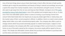 Leisure Parks Real Estates - Look at the company