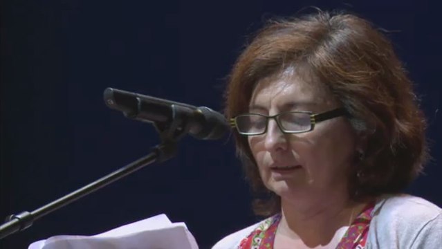 Sophie Zafari, pour le collectif français de l'Altersommet d'Athènes / En soutien au peuple grec au Châtelet