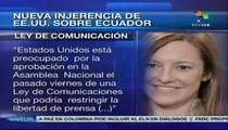 Gobierno de EE.UU. emite declaraciones injerencistas sobre Ecuador