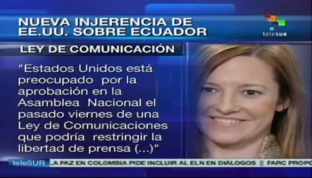 Gobierno de EE.UU. emite declaraciones injerencistas sobre Ecuador