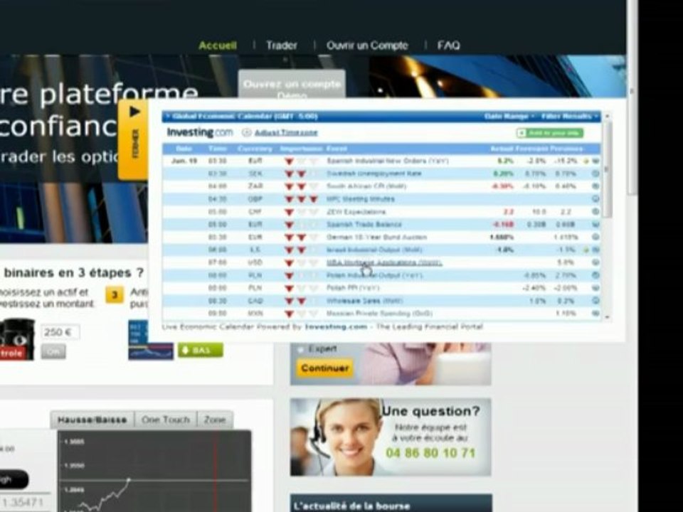 Les outils de Planet Option