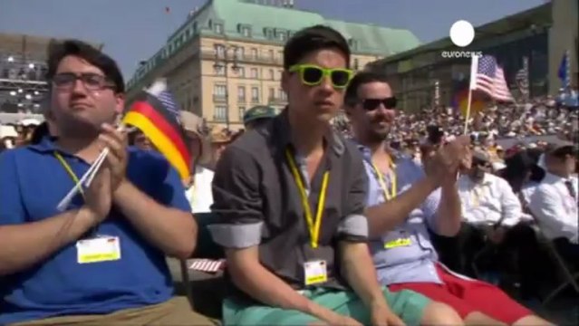 Obama à Berlin : discours historique porte de Brandebourg