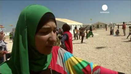 Los refugiados sirios vuelan cometas para denunciar su...