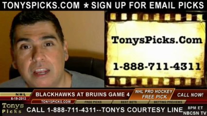 NHL Game 4 Pick Prediction Boston Bruins vs. Chicago Blackhawks Odds Playoff Preview 6-19-2013