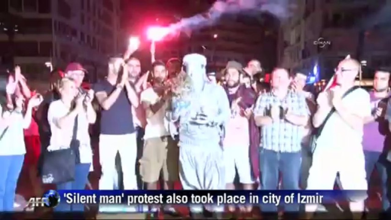 Turkey's 'silent man' vigils go on, protests wane