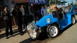 A Chinese farmer has invented a wind-powered electric car. [VIDEO]