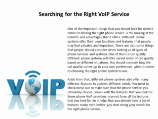 Searching for the Right VoIP Service