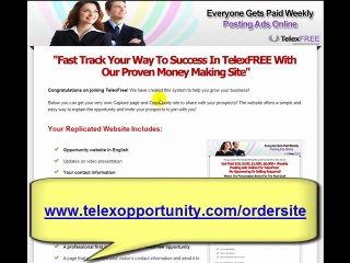 TelexFREE replicated capture page and opportunity site!