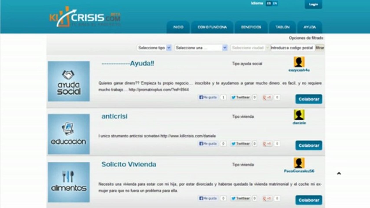 Web KillCrisis Cadena PayPal