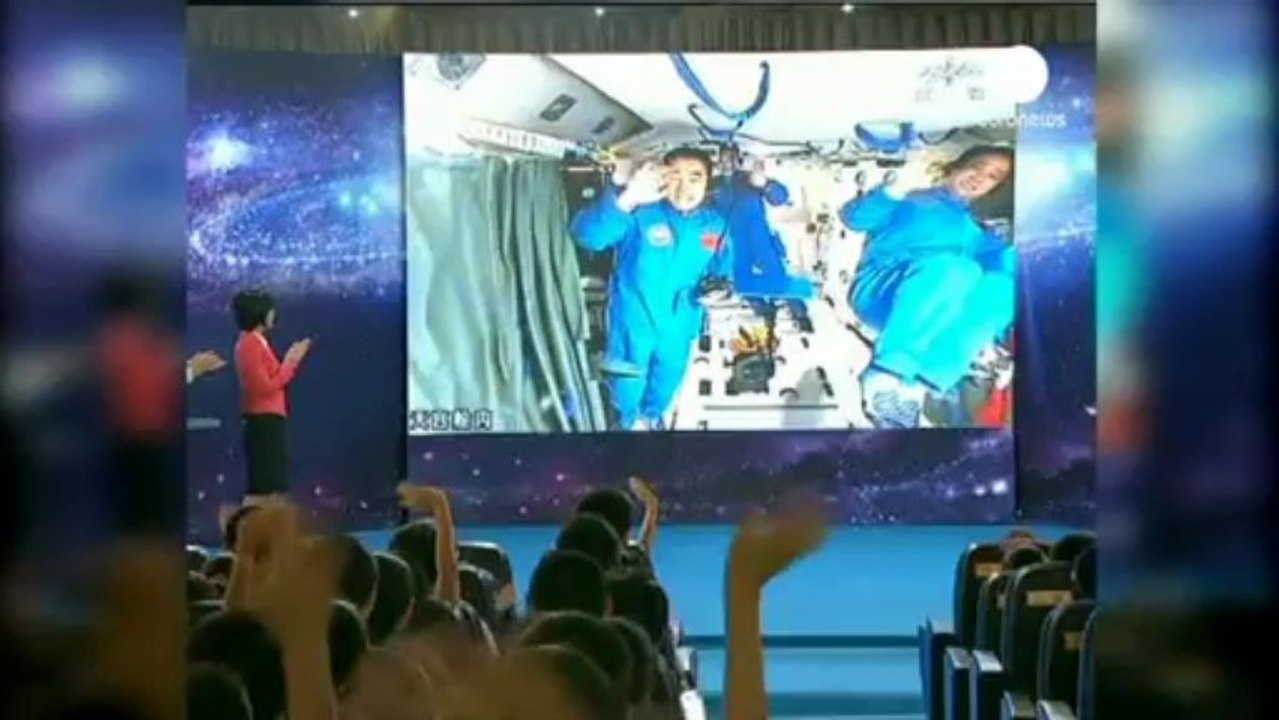 Live from space China's zero-gravity science lesson