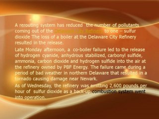 Jakarta Environmental Issues-Sulfur dioxide releases continue after boiler failure