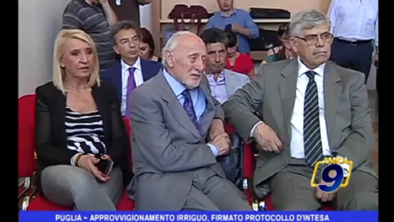 Puglia | Approvvigionamento irriguo, firmato protocollo d'intesa