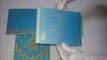 W-4716K Custom , Turquoise Color, Wooly Paper Hindu Invitations, Indian Wedding Cards