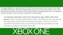 XBOX ONE CHANGES ITS DRM POLICY! PS4 - VS - XBOX ONE BATTLE EVENS!