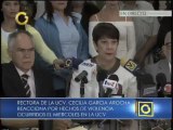 Cecilia García Arocha denunció daños al rectorado de la UCV por más de 2 millones de bolívares