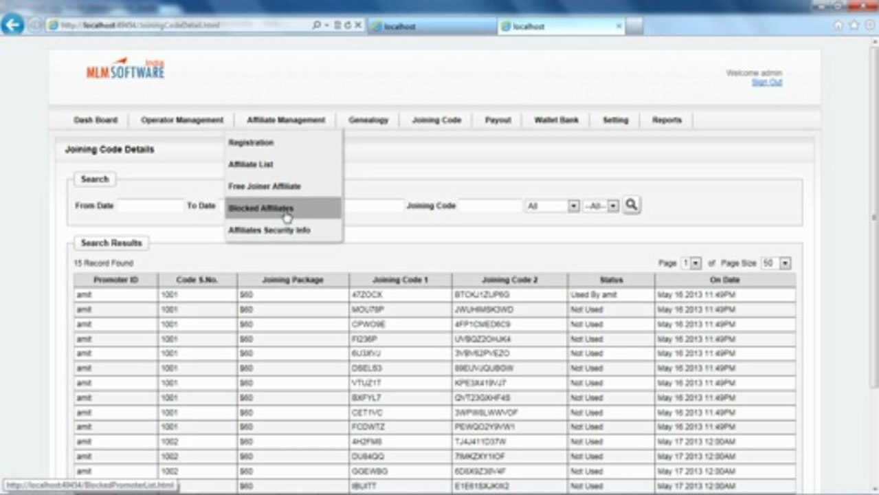 MLM Software India - Binary Admin Panel Demo