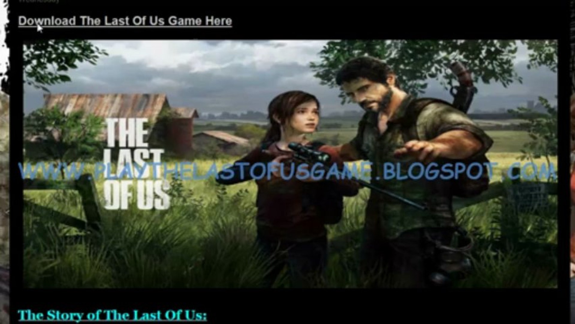 The Last of Us Download PC- Gameplay and the Story
