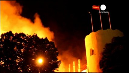 Riga Castle damaged in blaze