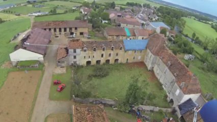 Côte d'Or : les dégâts de la "tornade" du Châtillonnais  vus du ciel