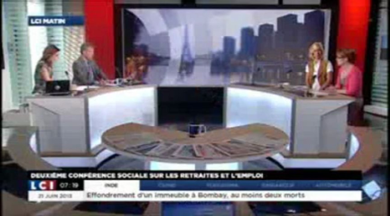 Passage média - Pascale Coton sur LCI - Conférence sociale