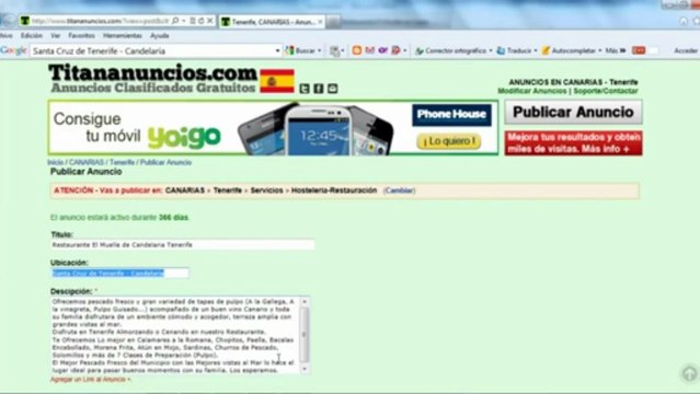 Video Anuncios Gratis ,Anuncios Clasificados Gratis