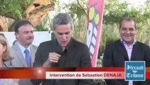 VIAS - 2013 - Sébastien DENAJA - Claude BARTOLONE devant l'Assemblée.... des citoyens Socialistes Héraultais
