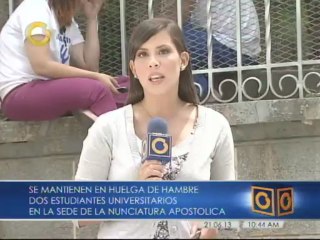 Seis días en huelga de hambre cumplen los dos estudiantes en la Nunciatura Apostolica