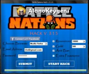 Battle Nations Hack v.21.06. 2013 [Free Resources, Gold, Anti Ban, Extra Feautures] Download