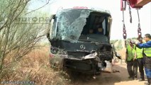 Accidente de autobús deja 20 heridos en Badajoz