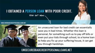 Typical terms of a bad credit unsecured loan