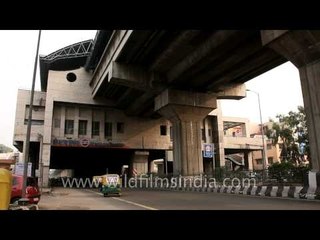 Busy traffic at Keshav Puram metro station